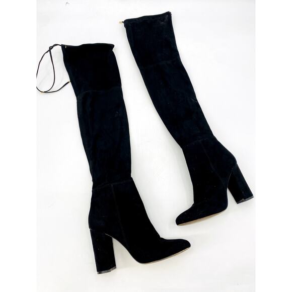 NightWalker Black Over the Knee OTK boots - Picture 2 of 6